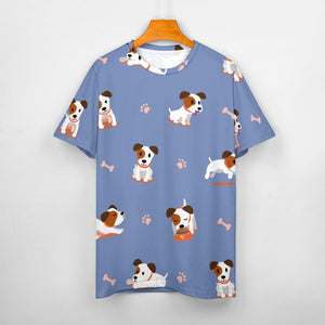 Cutest Jack Russell Terrier Love All Over Print Women's Cotton T-Shirt - 4 Colors-Apparel-Apparel, Jack Russell Terrier, Shirt, T Shirt-7