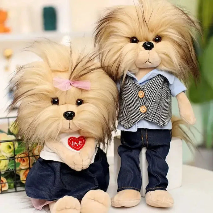 Cutest Yorkie Couple Stuffed Animal Plush Toys-Stuffed Animals-Stuffed Animal, Yorkshire Terrier-4
