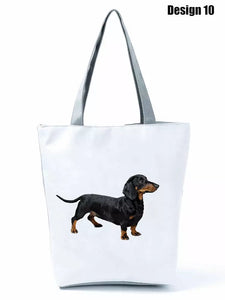 Image of dachshund tote bag in design 10