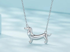 Dachshund Mom Love Silver Pendant Necklace-15