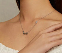 Dachshund Mom Love Silver Pendant Necklace-5
