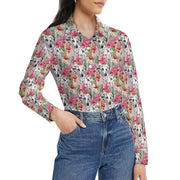 Dalmatian in Bloom Women's Shirt - 2 Designs-Apparel-Apparel, Dalmatian, Shirt-10