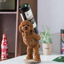 Load image into Gallery viewer, Poodle / Toy Poodle / Doodle Love Resin Wine Holder-Home Decor-Dogs, Doodle, Goldendoodle, Labradoodle, Poodle, Statue, Toy Poodle, Wine Holder-Brown-2