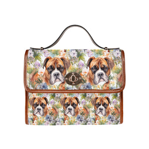Watercolor Flower Garden Boxer Satchel Bag Purse-Accessories-Accessories, Bags, Boxer, Purse-One Size-7