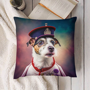 Empire Portrait Jack Russell Terrier Plush Pillow Case-Cushion Cover-Dog Dad Gifts, Dog Mom Gifts, Home Decor, Jack Russell Terrier, Pillows-4
