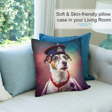 Load image into Gallery viewer, Empire Portrait Jack Russell Terrier Plush Pillow Case-Cushion Cover-Dog Dad Gifts, Dog Mom Gifts, Home Decor, Jack Russell Terrier, Pillows-7