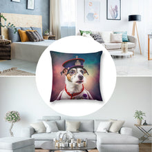 Load image into Gallery viewer, Empire Portrait Jack Russell Terrier Plush Pillow Case-Cushion Cover-Dog Dad Gifts, Dog Mom Gifts, Home Decor, Jack Russell Terrier, Pillows-8