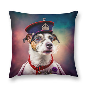 Empire Portrait Jack Russell Terrier Plush Pillow Case-Cushion Cover-Dog Dad Gifts, Dog Mom Gifts, Home Decor, Jack Russell Terrier, Pillows-12 "×12 "-1