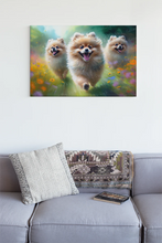 Load image into Gallery viewer, Enchanted Meadow Pomeranians Wall Art Poster-Art-Dog Art, Home Decor, Pomeranian, Poster-4