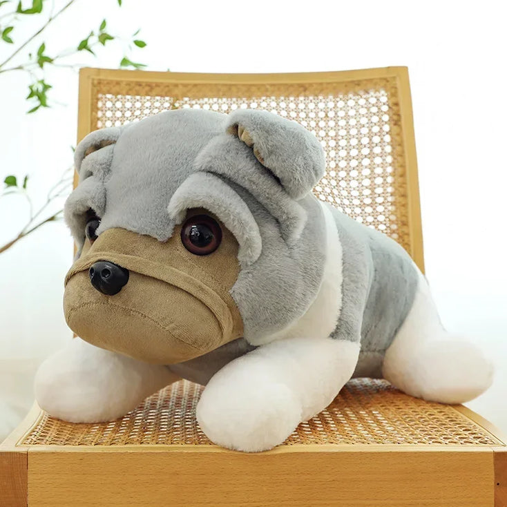 English Bulldog Love Small Plush Toys-Home Decor-Yobush-Small-Blue / Grey-iLoveMy.Pet