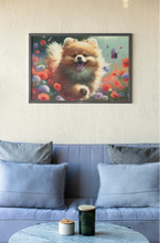 Load image into Gallery viewer, Floral Frolic Pomeranian Wall Art Poster-Art-Dog Art, Home Decor, Pomeranian, Poster-6