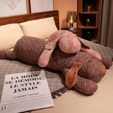 Load image into Gallery viewer, Floral Mosaic Sleeping Basset Hound Stuffed Animal Plush Pillows (Large and Giant Size)-Stuffed Animals-Basset Hound, Stuffed Animal-3