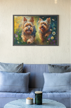 Load image into Gallery viewer, Floral Paradise Yorkshire Terriers Wall Art Poster-Art-Dog Art, Home Decor, Poster, Yorkshire Terrier-8