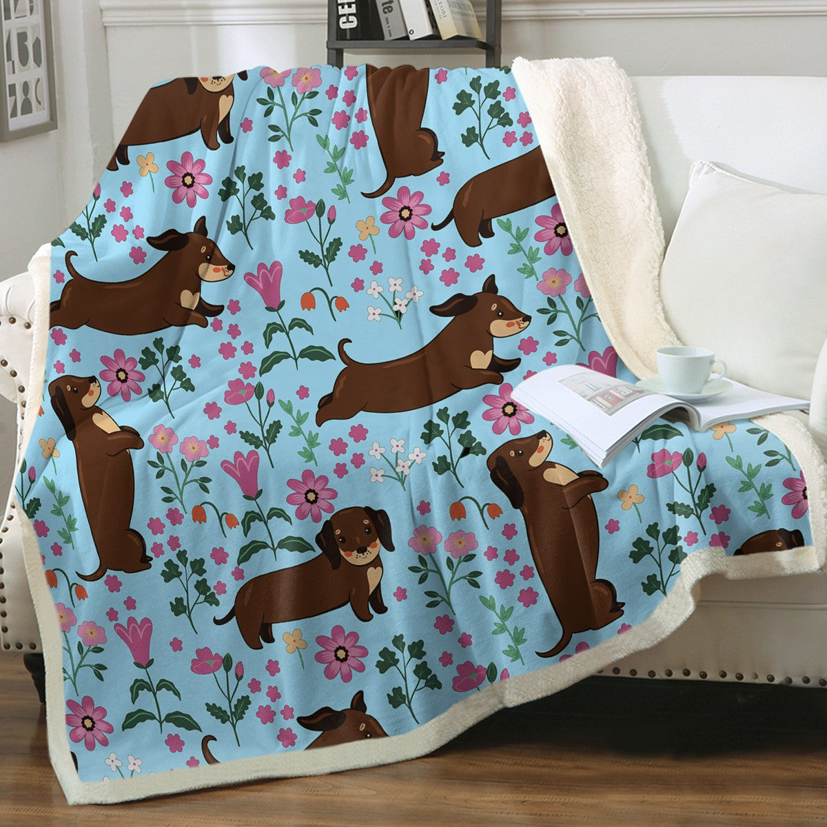 Dachshund cheap print blanket