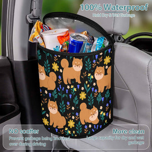 Flower Garden Shiba Inus Multipurpose Car Storage Bag-Car Accessories-Bags, Car Accessories, Shiba Inu-Black-7