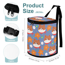 Load image into Gallery viewer, Flowery Shiba Love Multipurpose Car Storage Bag - 5 Colors-Car Accessories-Bags, Car Accessories, Shiba Inu-19