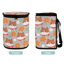 Load image into Gallery viewer, Flowery Shiba Love Multipurpose Car Storage Bag - 5 Colors-Car Accessories-Bags, Car Accessories, Shiba Inu-20