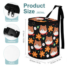 Load image into Gallery viewer, Flowery Shiba Love Multipurpose Car Storage Bag - 5 Colors-Car Accessories-Bags, Car Accessories, Shiba Inu-2