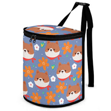 Load image into Gallery viewer, Flowery Shiba Love Multipurpose Car Storage Bag - 5 Colors-Car Accessories-Bags, Car Accessories, Shiba Inu-ONE SIZE-CornflowerBlue-16
