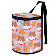 Load image into Gallery viewer, Flowery Shiba Love Multipurpose Car Storage Bag - 5 Colors-Car Accessories-Bags, Car Accessories, Shiba Inu-ONE SIZE-Thistle-9