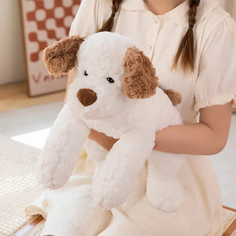 Fluffy Liver and White Cocker Springer Spaniel Stuffed Animal