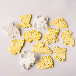 Image of frenchie cookie cutters in different designs