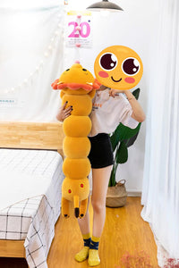 Funny Crazy Caterpillar Husky Plush Toys and Pillows (Large to Giant Size)-Stuffed Animals-Home Decor, Siberian Husky, Stuffed Animal-6