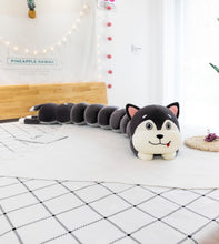 Load image into Gallery viewer, Funny Crazy Caterpillar Husky Plush Toys and Pillows-Stuffed Animals-Home Decor, Siberian Husky, Stuffed Animal-Large-Husky-2