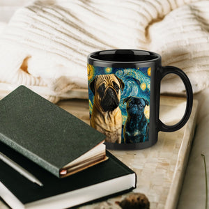 Galaxy Guardians Fawn and Black Pug Coffee Mug-Mug-Accessories, Dog Dad Gifts, Dog Mom Gifts, Home Decor, Mugs, Pug, Pug - Black-ONE SIZE-Black-6