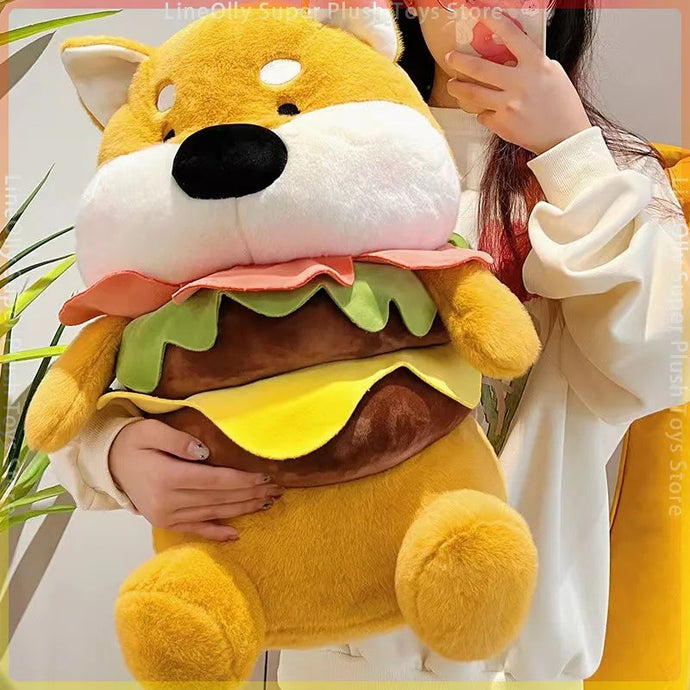 Hamburger Shiba Inu Stuffed Animal Plush Toys-1