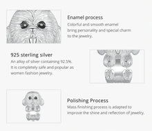 Load image into Gallery viewer, Hanging Maltese Love Silver Charm Bead-Dog Themed Jewellery-Charm Beads, Jewellery, Maltese-ECC2586-CHINA-5