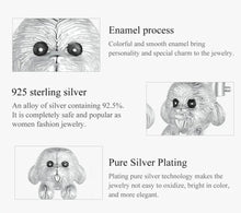 Load image into Gallery viewer, Happy Happy Lhasa Apso Love Silver Stud Earrings-Dog Themed Jewellery-Earrings, Jewellery, Lhasa Apso-CQE1631-15