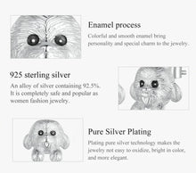Load image into Gallery viewer, Happy Happy Maltese Love Silver Stud Earrings-Dog Themed Jewellery-Earrings, Jewellery, Maltese-CQE1631-15