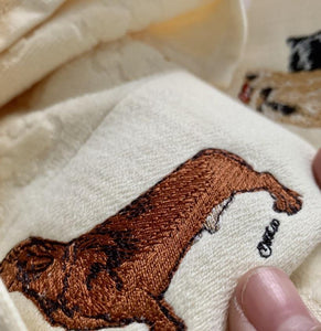 Husky Love Large Embroidered Cotton Towel - Series 1-Home Decor-Dogs, Home Decor, Siberian Husky, Towel-4