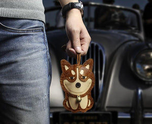 Husky Love Large Genuine Leather Keychains-Accessories-Accessories, Dogs, Keychain, Siberian Husky-5