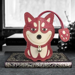 Husky Love Large Genuine Leather Keychains-Accessories-Accessories, Dogs, Keychain, Siberian Husky-7
