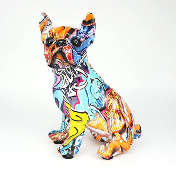 Hydro Dip Urban Graffiti Art French Bulldog Statue-Home Decor-Dog Dad Gifts, Dog Mom Gifts, French Bulldog, Home Decor, Statue-RA-14 11 20cm-2