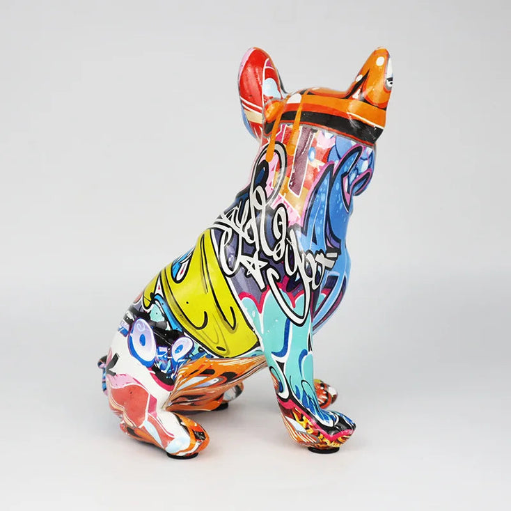 Hydro Dip Urban Graffiti Art French Bulldog Statue-Home Decor-Dog Dad Gifts, Dog Mom Gifts, French Bulldog, Home Decor, Statue-RA-14 11 20cm-4