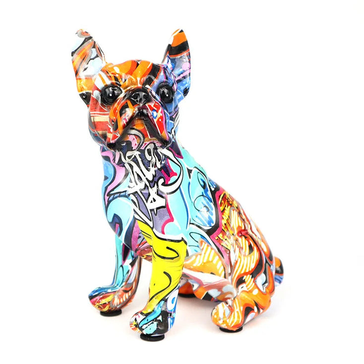 Hydro Dip Urban Graffiti Art French Bulldog Statue-Home Decor-Dog Dad Gifts, Dog Mom Gifts, French Bulldog, Home Decor, Statue-RA-14 11 20cm-5