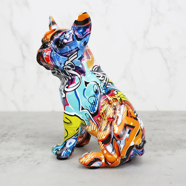Hydro Dip Urban Graffiti Art French Bulldog Statue-Home Decor-Dog Dad Gifts, Dog Mom Gifts, French Bulldog, Home Decor, Statue-RA-14 11 20cm-6