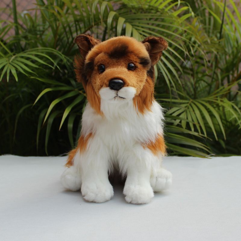 I Love Collie Sheltie Realistic Stuffed Animal Plush Toys Design