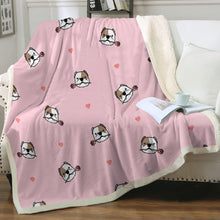 Load image into Gallery viewer, Infinite American Bully Love Soft Warm Fleece Blankets - 4 Colors-Blanket-American Bully, Blankets, Home Decor-Soft Pink-Small-3