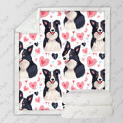 Infinite Border Collie Love Soft Warm Fleece Blanket-Blanket-Blankets, Border Collie, Home Decor-3