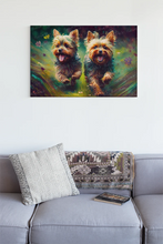 Load image into Gallery viewer, Joyful Exuberance Yorkies Wall Art Poster-Art-Dog Art, Home Decor, Poster, Yorkshire Terrier-5