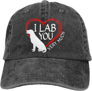 Image of a Labrador baseball cap in i lab you design