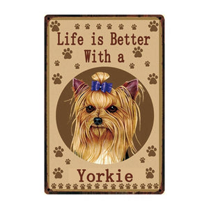 Life Is Better With An Australian Cattle Dog Tin Poster-Sign Board-Australian Cattle Dog, Dogs, Home Decor, Sign Board-9