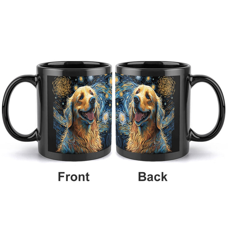 Magical Milky Way Golden Retriever Coffee Mug-Mug-Accessories, Dog Dad Gifts, Dog Mom Gifts, Golden Retriever, Home Decor, Mugs-ONE SIZE-Black-2