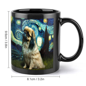 Magical Milky Way Pekingese Coffee Mug-Mug-Accessories, Dog Dad Gifts, Dog Mom Gifts, Home Decor, Mugs, Pekingese-ONE SIZE-Black-6