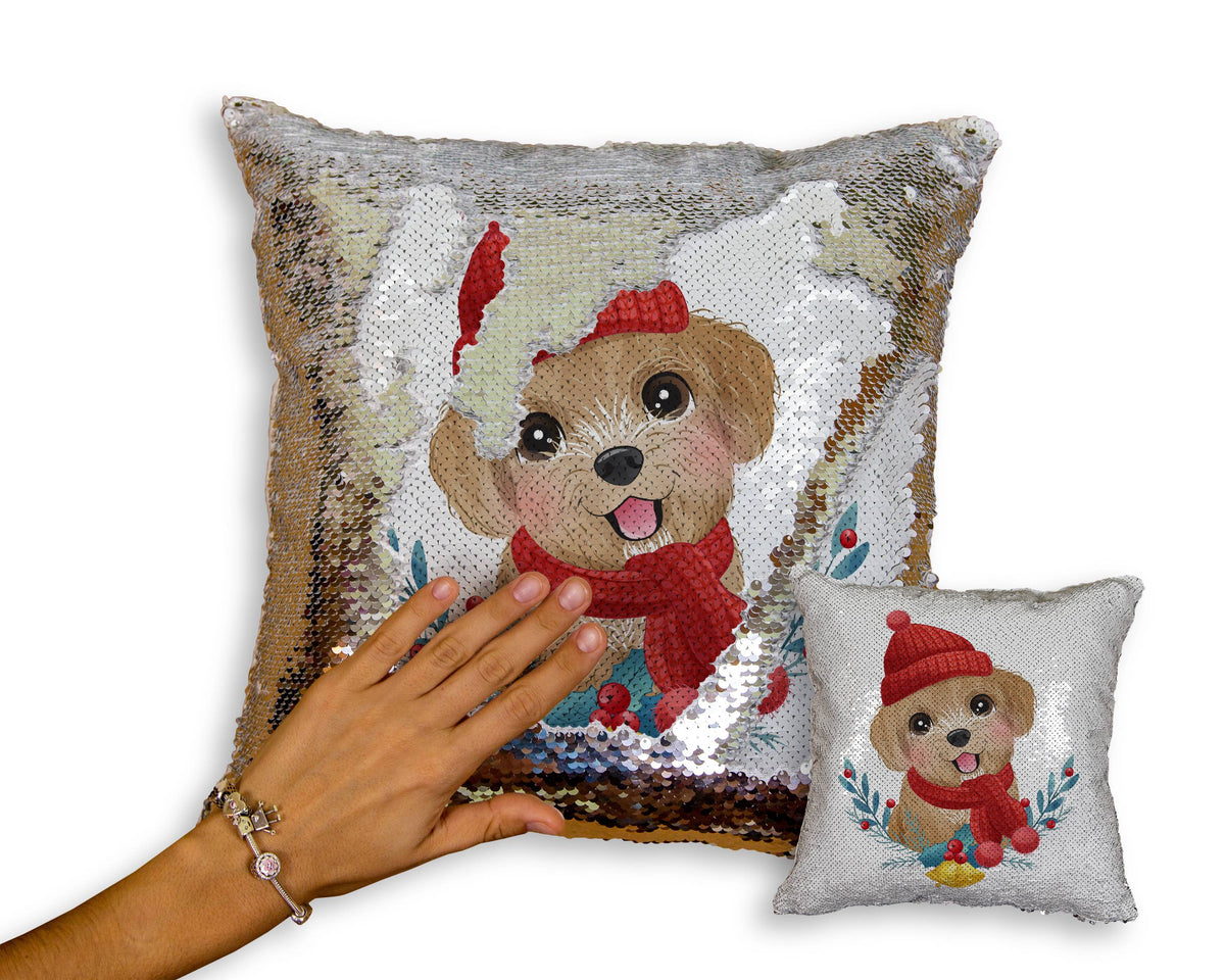 Goldendoodle christmas cheap pillow