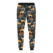 Midnight Garden Greyhound / Whippet Christmas Unisex Sweatpants-Apparel-Apparel, Christmas, Dog Dad Gifts, Dog Mom Gifts, Greyhound, Pajamas-5